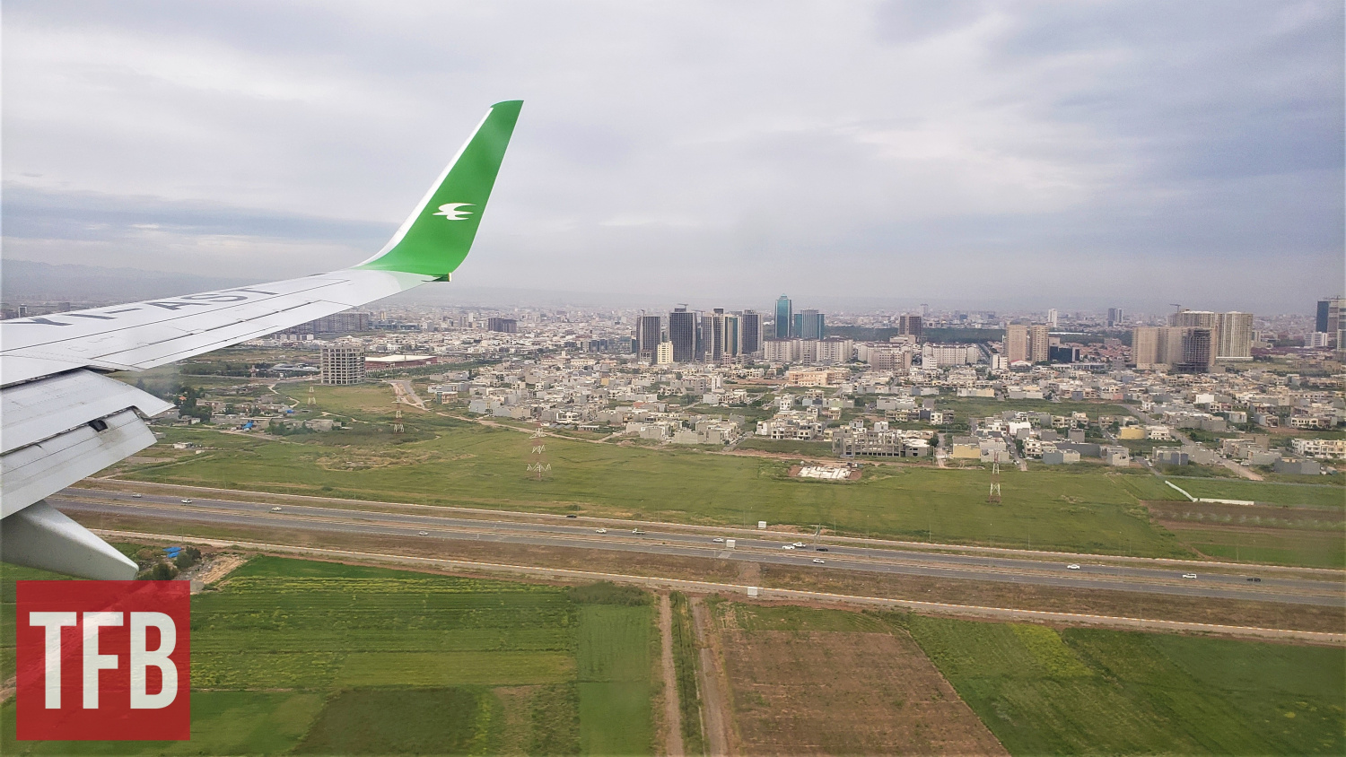 Downtown Erbil from a plane. Not your typical Iraqi city.