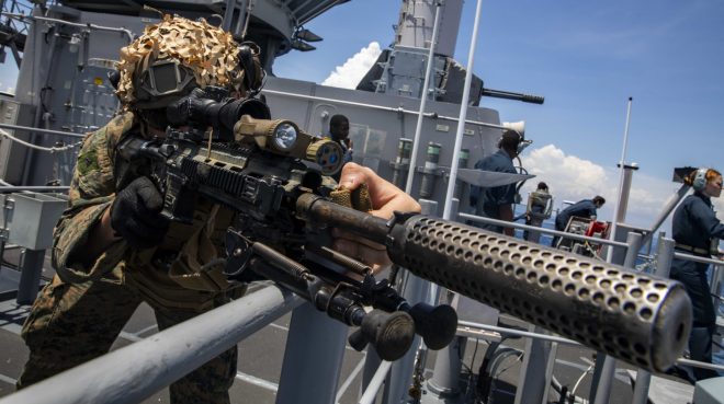 POTD: Armed Watch Aboard Amphibious Assault Ship