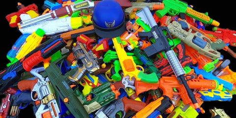 A Lot of Toy Guns - Toy Pistols in the 3 Box.